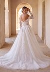 Brautkleid BRANDA — Ballkleid, Illusion, Spitze, Tüll, Glitzer-Tüll — Rückansicht